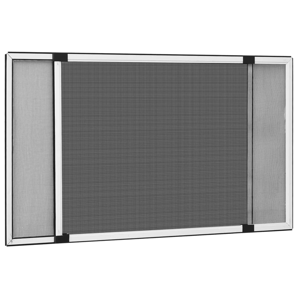 Utvidbar insektskjerm for vinduer hvit (75-143)x50 cm