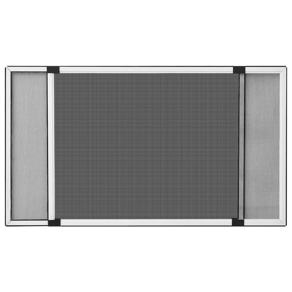 Utvidbar insektskjerm for vinduer hvit (75-143)x50 cm