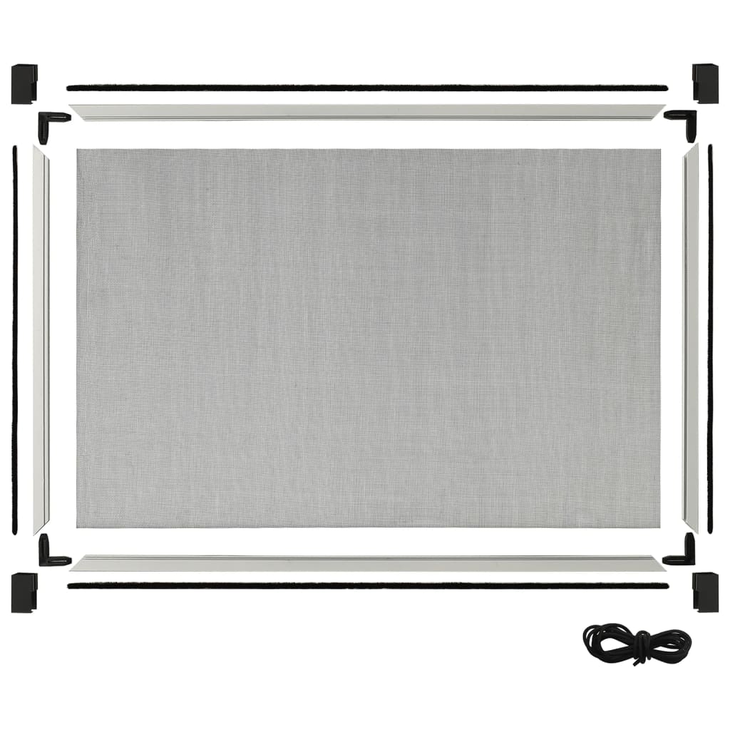 Utvidbar insektskjerm for vindu hvit (100-193)x75 cm