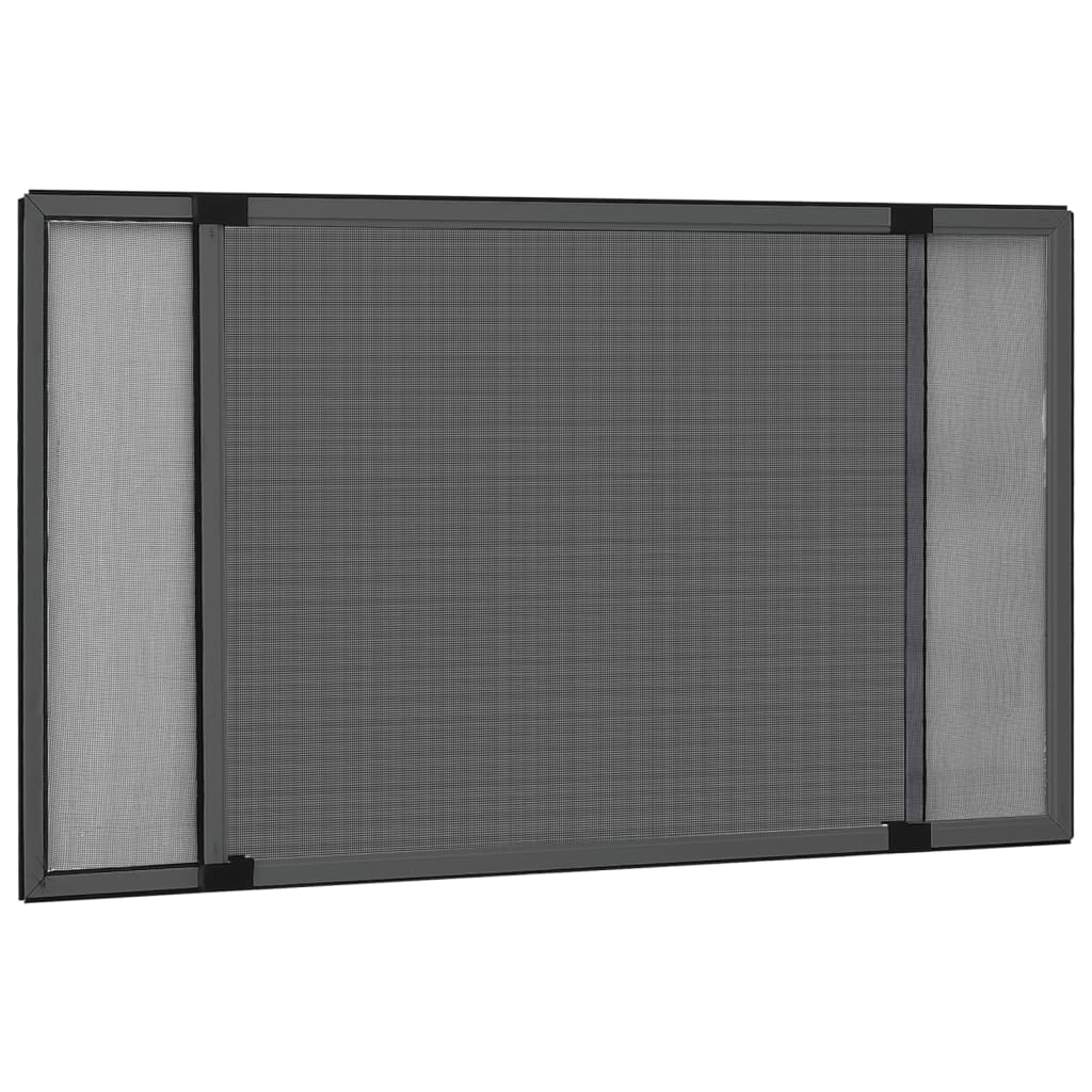 Utvidbar insektskjerm for vindu antrasitt (100-193)x75 cm