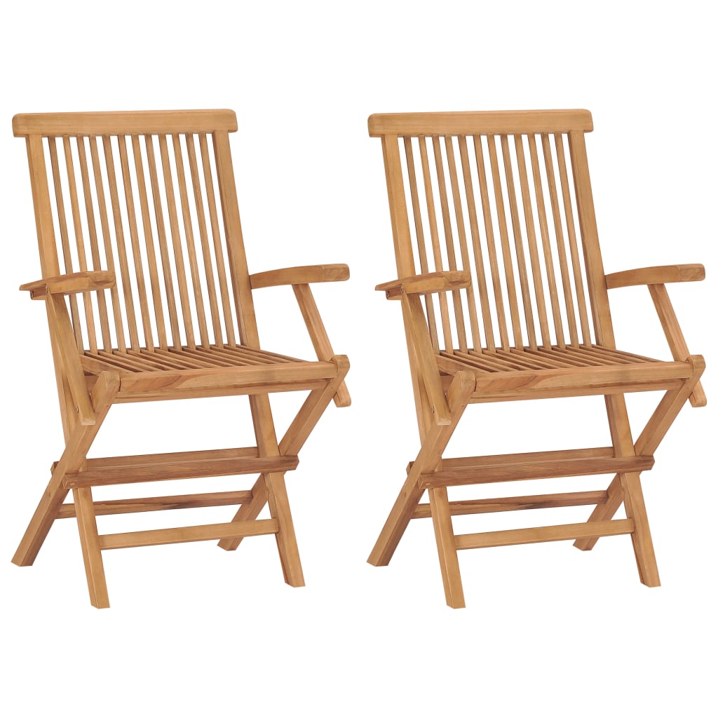 Klappstoler 2 stk heltre teak