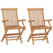 Klappstoler 2 stk heltre teak