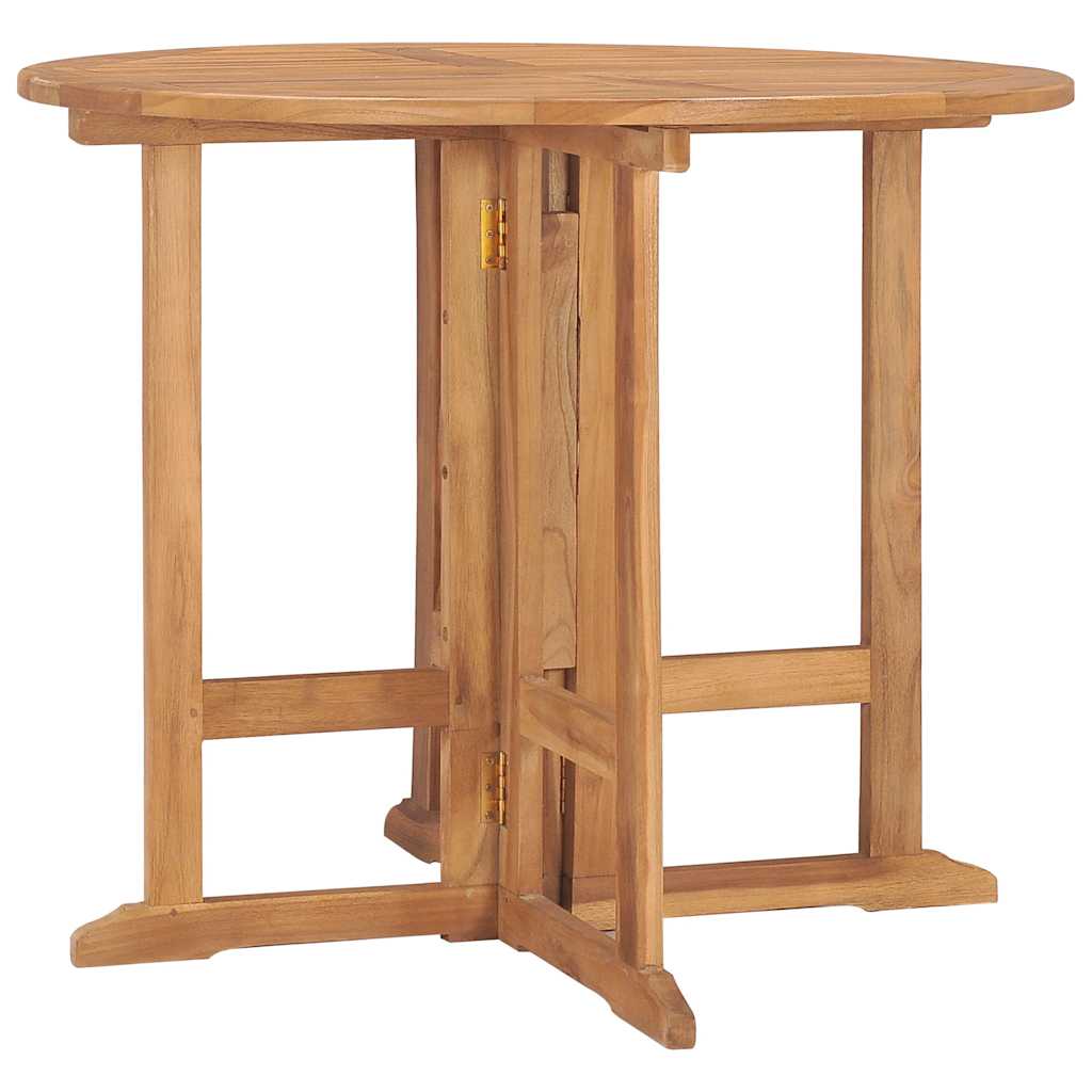 Sammenleggbart hagebord Ø90x75 cm heltre teak