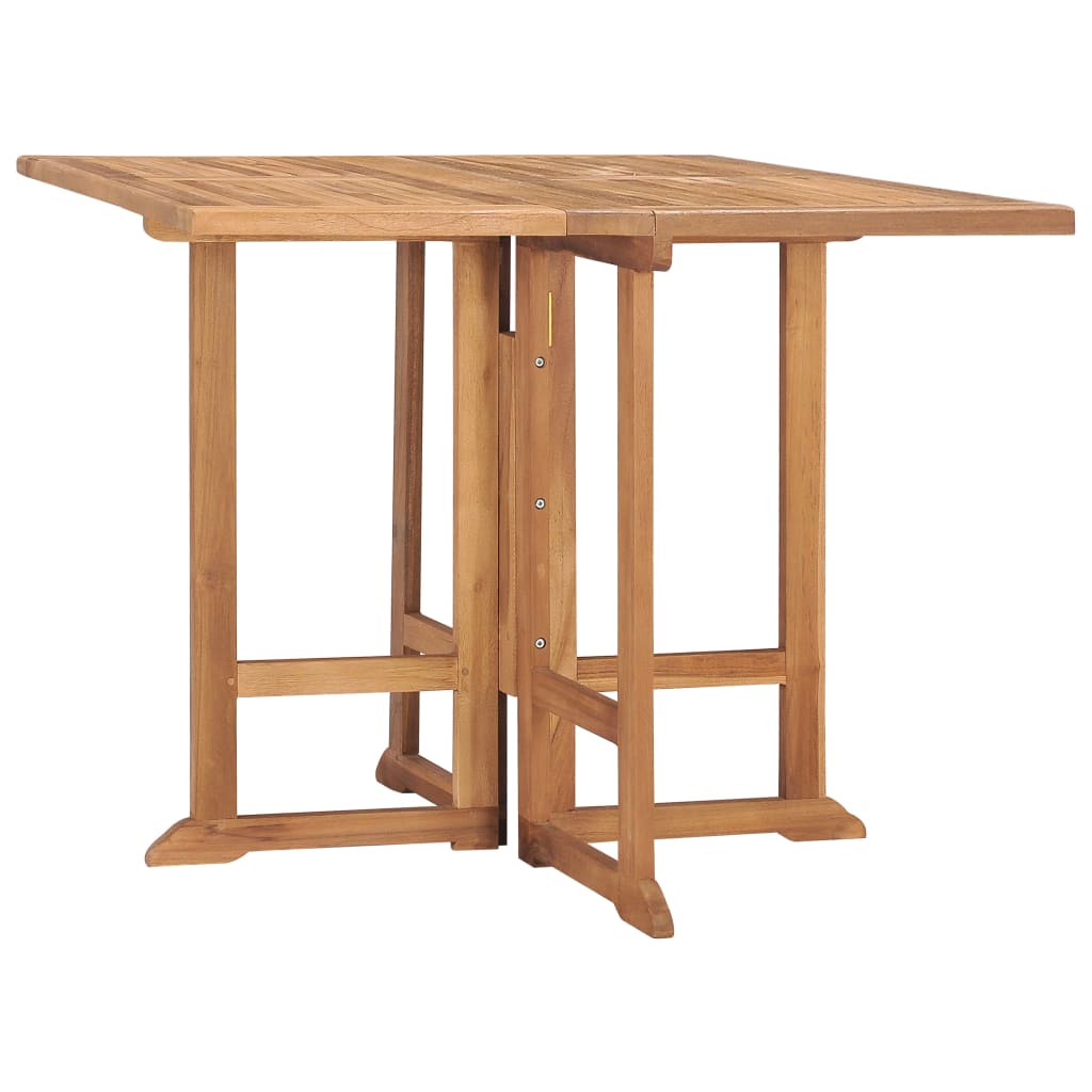 Sammenleggbart hagebord 90x90x75 cm heltre teak vidaXL