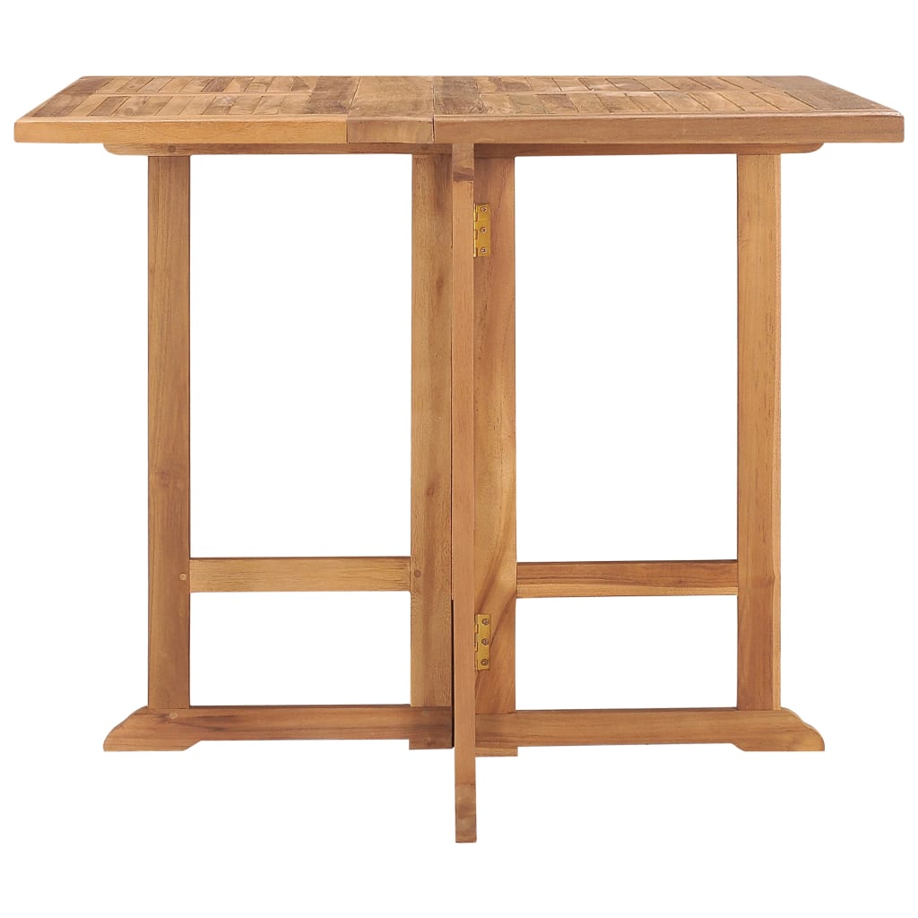 Sammenleggbart hagebord 90x90x75 cm heltre teak vidaXL