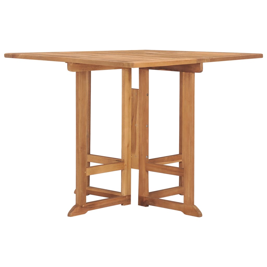 Sammenleggbart hagebord 90x90x75 cm heltre teak vidaXL
