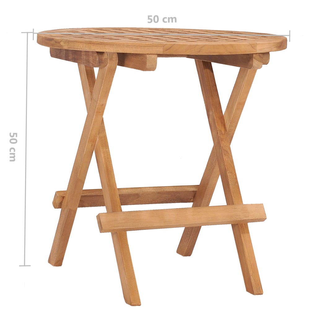 Utendørs spisestue sammenleggbar 3 deler heltre teak