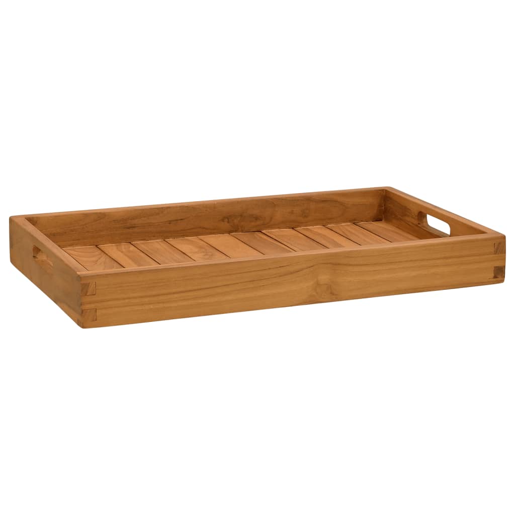 Serveringsbrett 60x35 cm heltre teak vidaXL
