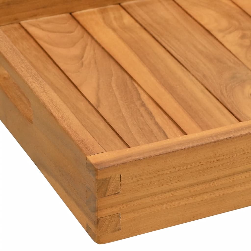 Serveringsbrett 60x35 cm heltre teak vidaXL