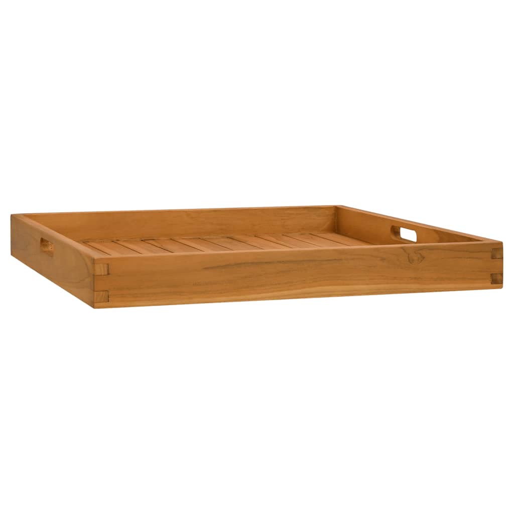 Serveringsbrett 60x60 cm heltre teak vidaXL