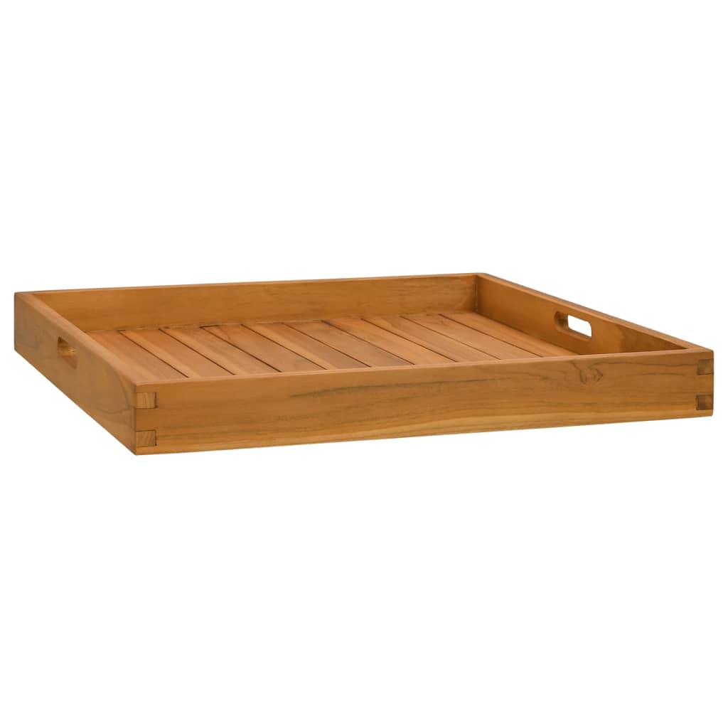 Serveringsbrett 60x60 cm heltre teak vidaXL