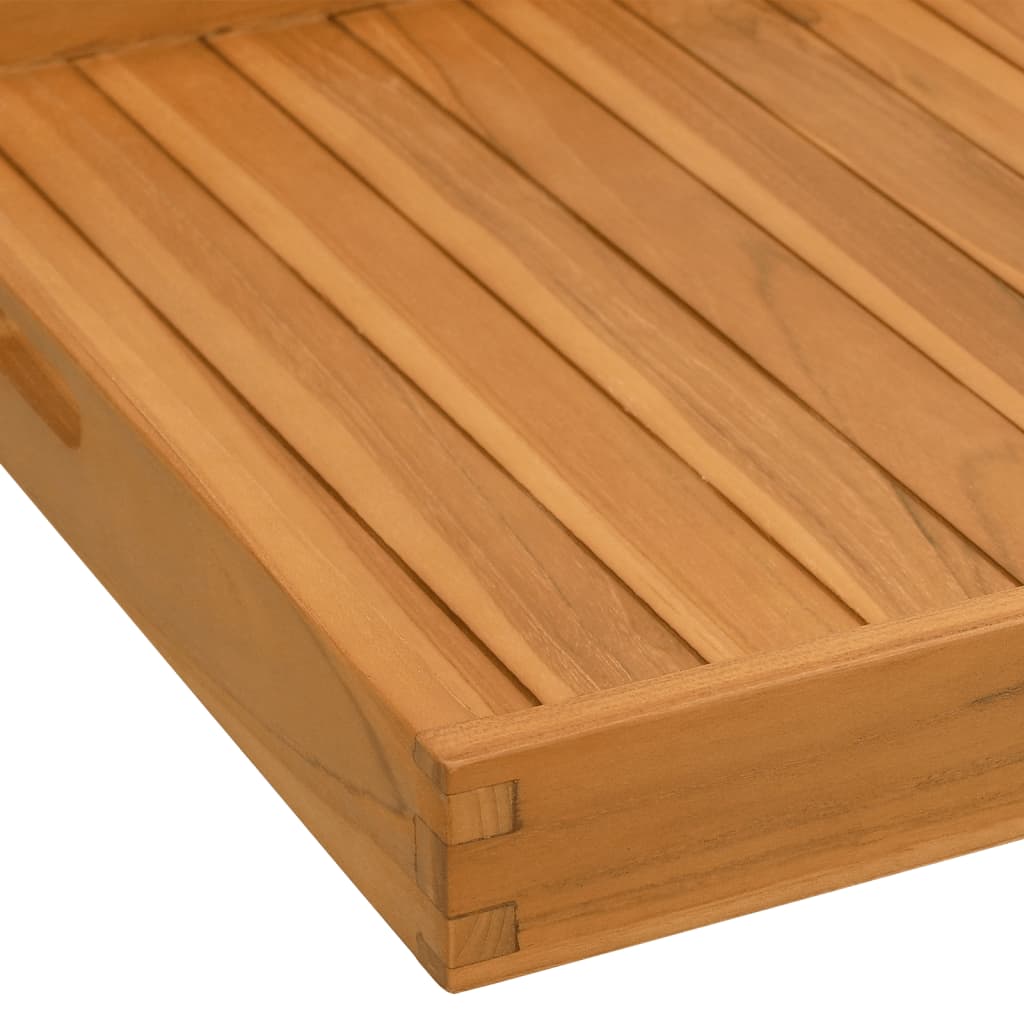 Serveringsbrett 60x60 cm heltre teak vidaXL