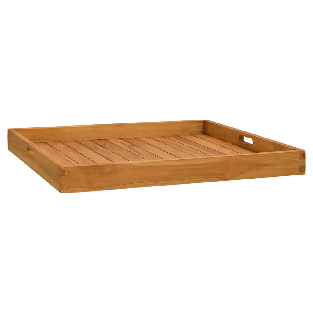 Serveringsbrett 70x70 cm heltre teak vidaXL