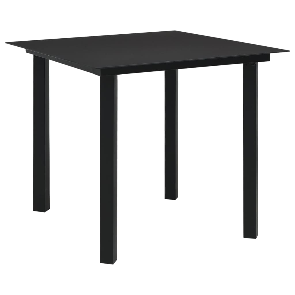 Hagemøbelsett 3 deler PVC-rotting svart
