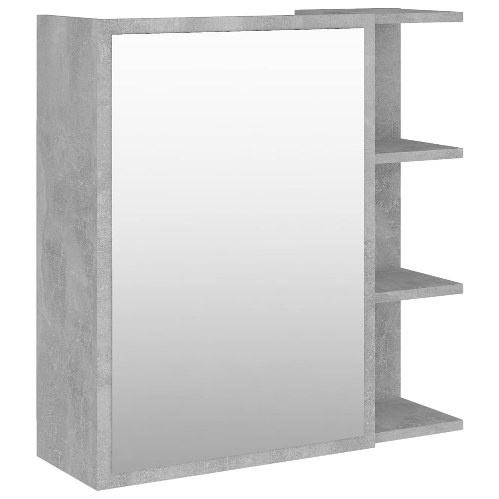 Speilskap til baderom betonggrå 62,5x20,5x64 cm konstruert tre