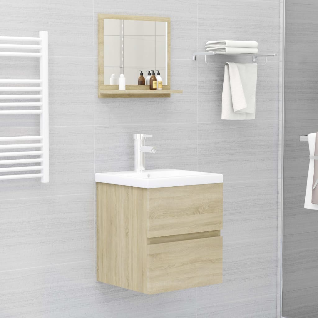 Baderomsspeil sonoma eik 40x10,5x37 cm konstruert tre