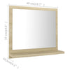 Baderomsspeil sonoma eik 40x10,5x37 cm konstruert tre