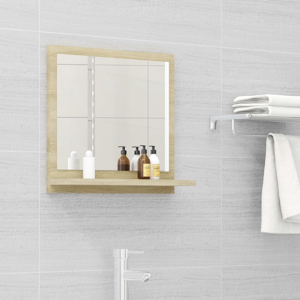 Baderomsspeil sonoma eik 40x10,5x37 cm konstruert tre