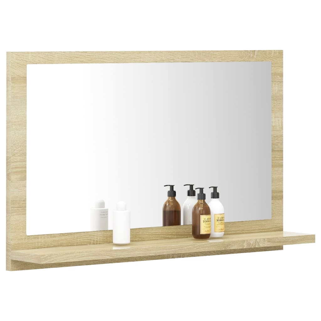 Baderomsspeil sonoma eik 60x10,5x37 cm konstruert tre