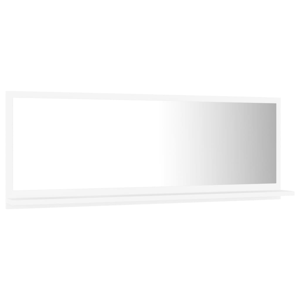 Baderomsspeil hvit 100x10,5x37 cm sponplate