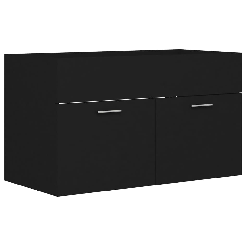 Servantskap svart 80x38,5x46 cm konstruert tre