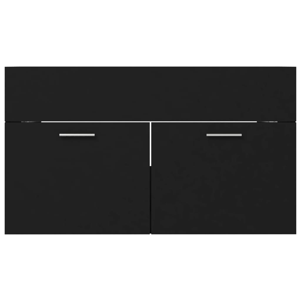 Servantskap svart 80x38,5x46 cm konstruert tre