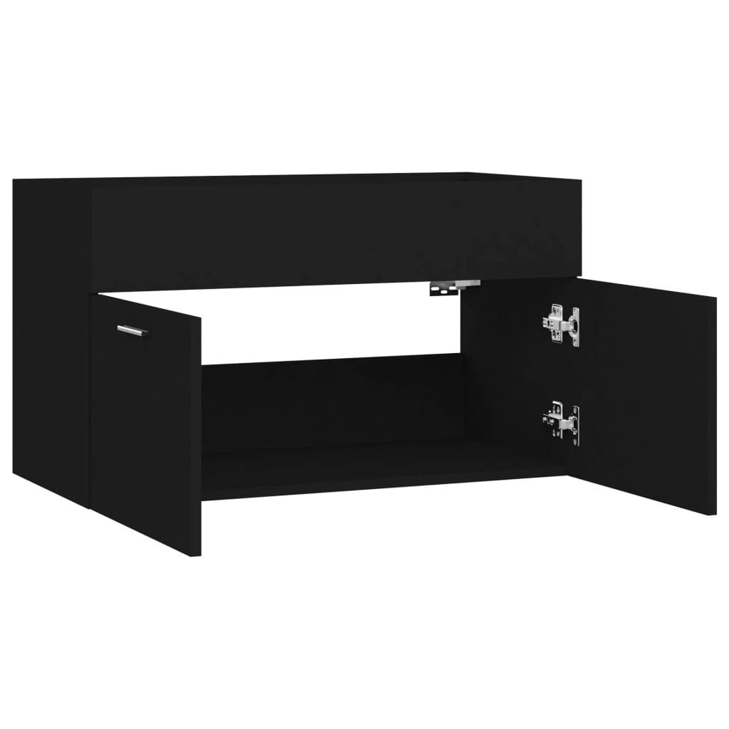 Servantskap svart 80x38,5x46 cm konstruert tre