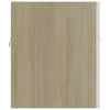 Servantskap hvit og sonoma eik 90x38,5x46 cm konstruert tre