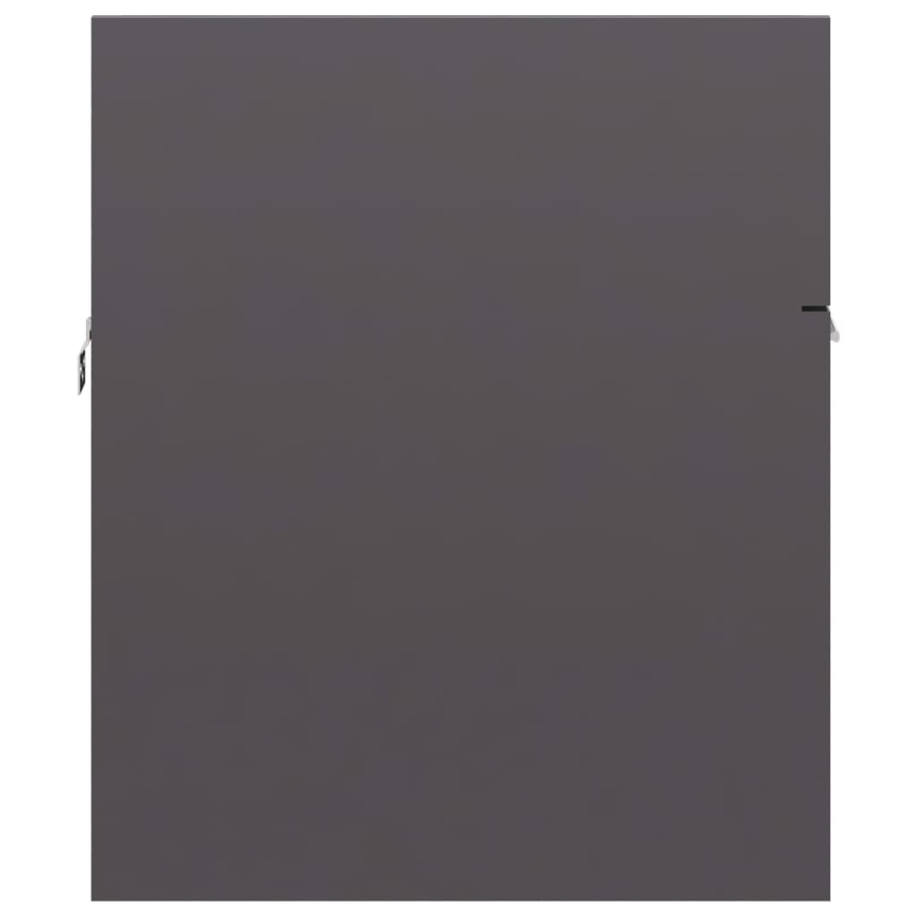 Servantskap høyglans grå 90x38,5x46 cm konstruert tre