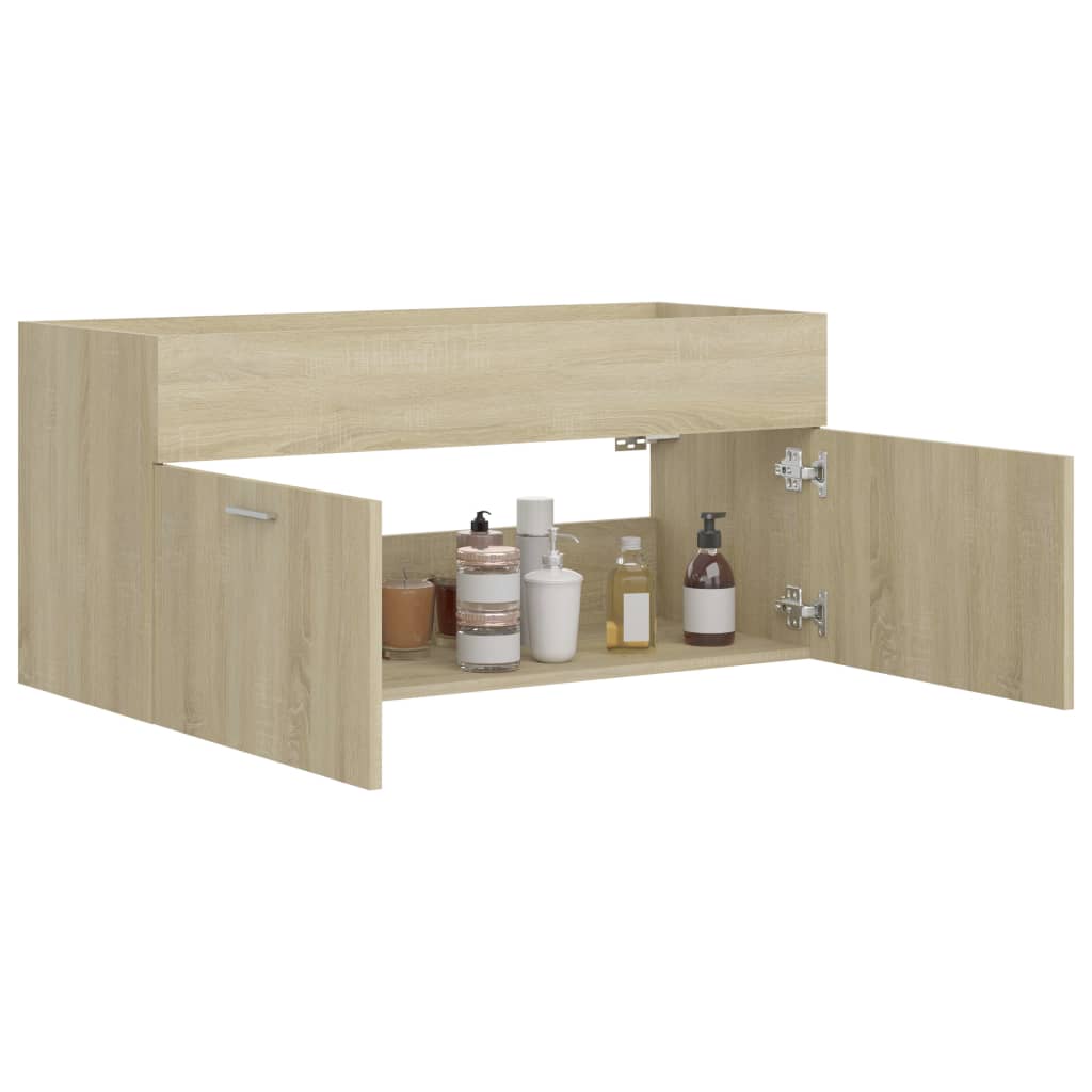 Servantskap sonoma eik 100x38,5x46 cm konstruert tre