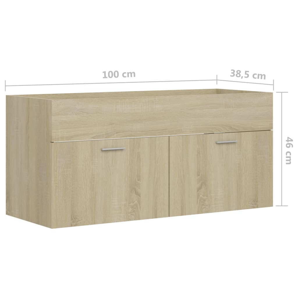 Servantskap sonoma eik 100x38,5x46 cm konstruert tre