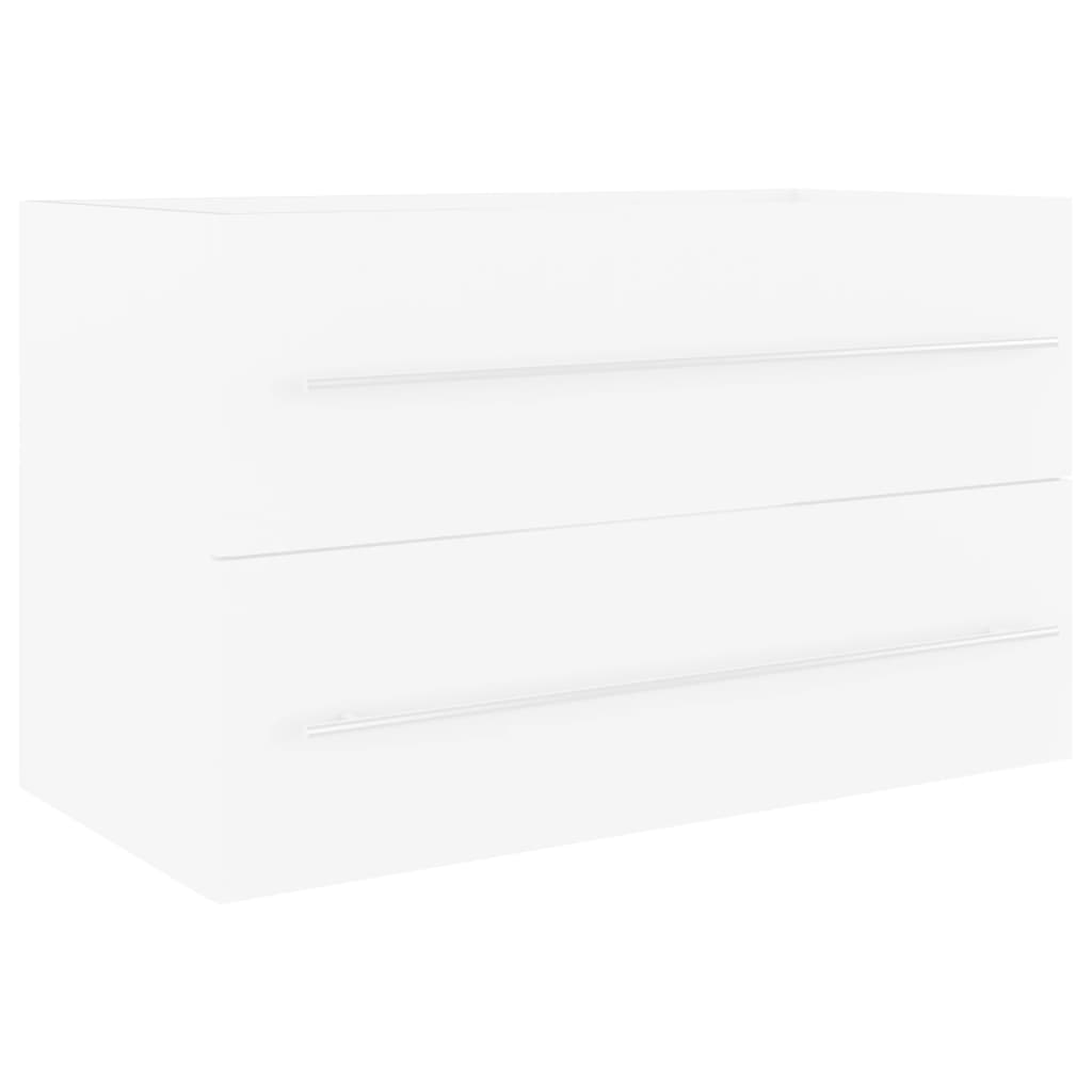 Servantskap hvit 80x38,5x48 cm konstruert tre