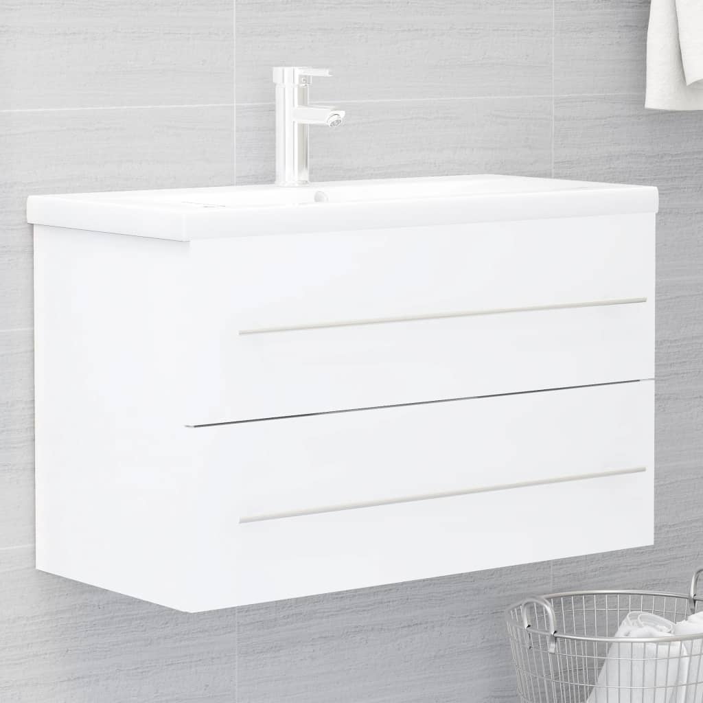 Servantskap hvit 80x38,5x48 cm konstruert tre