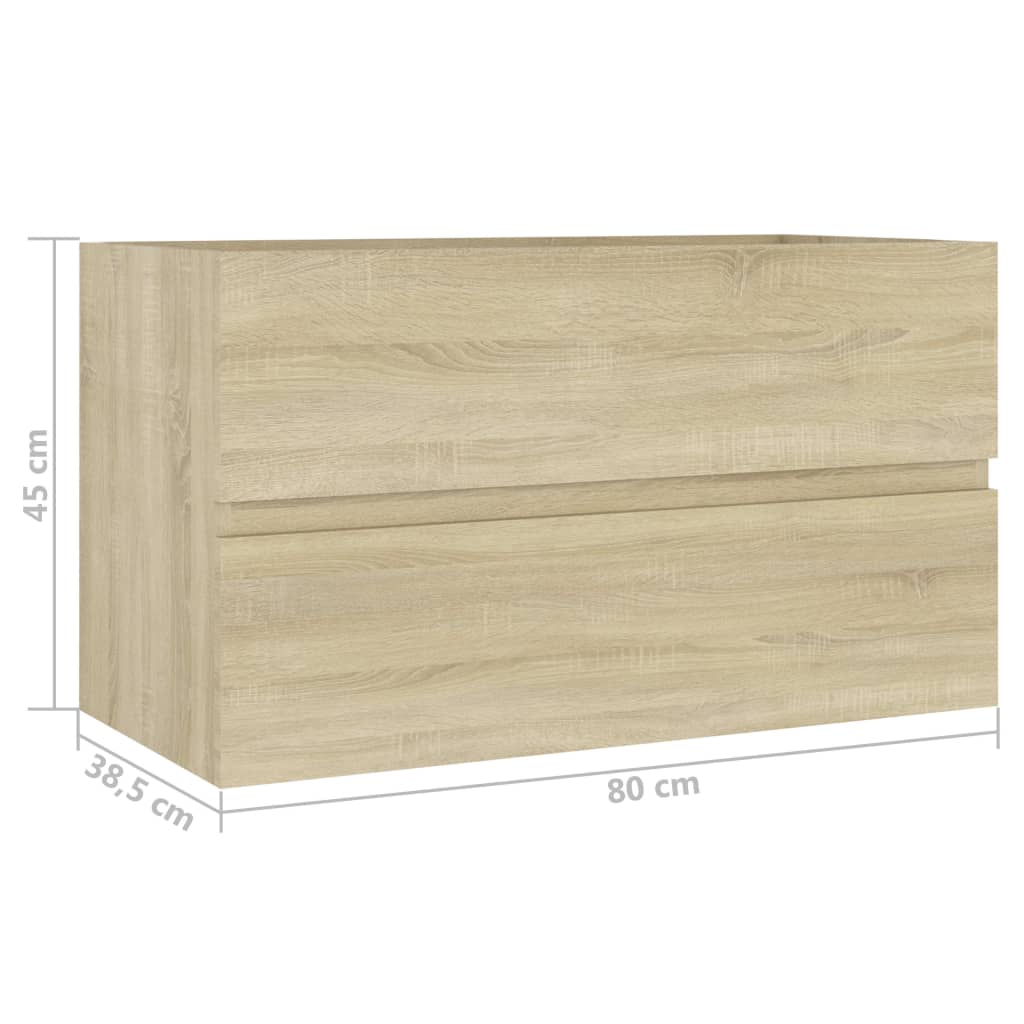 Servantskap sonoma eik 80x38,5x45 cm sponplate