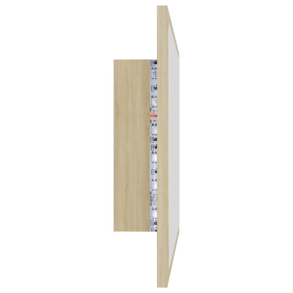 LED-badespeil sonoma eik 60x8,5x37 cm akryl