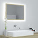 LED-badespeil sonoma eik 60x8,5x37 cm akryl