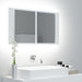 LED-speilskap hvit 80x12x45 cm akryl