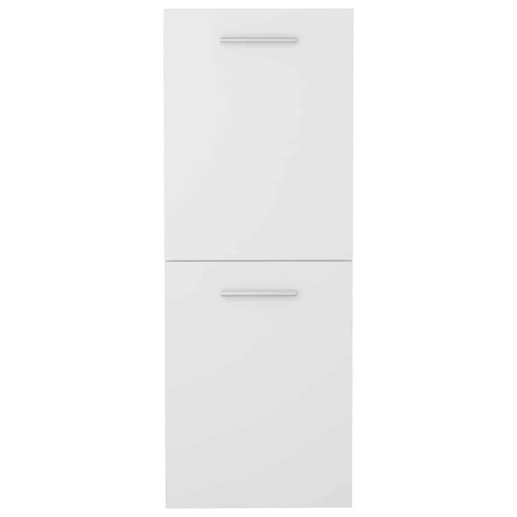 Baderomsskap hvit 30x30x80 cm konstruert tre