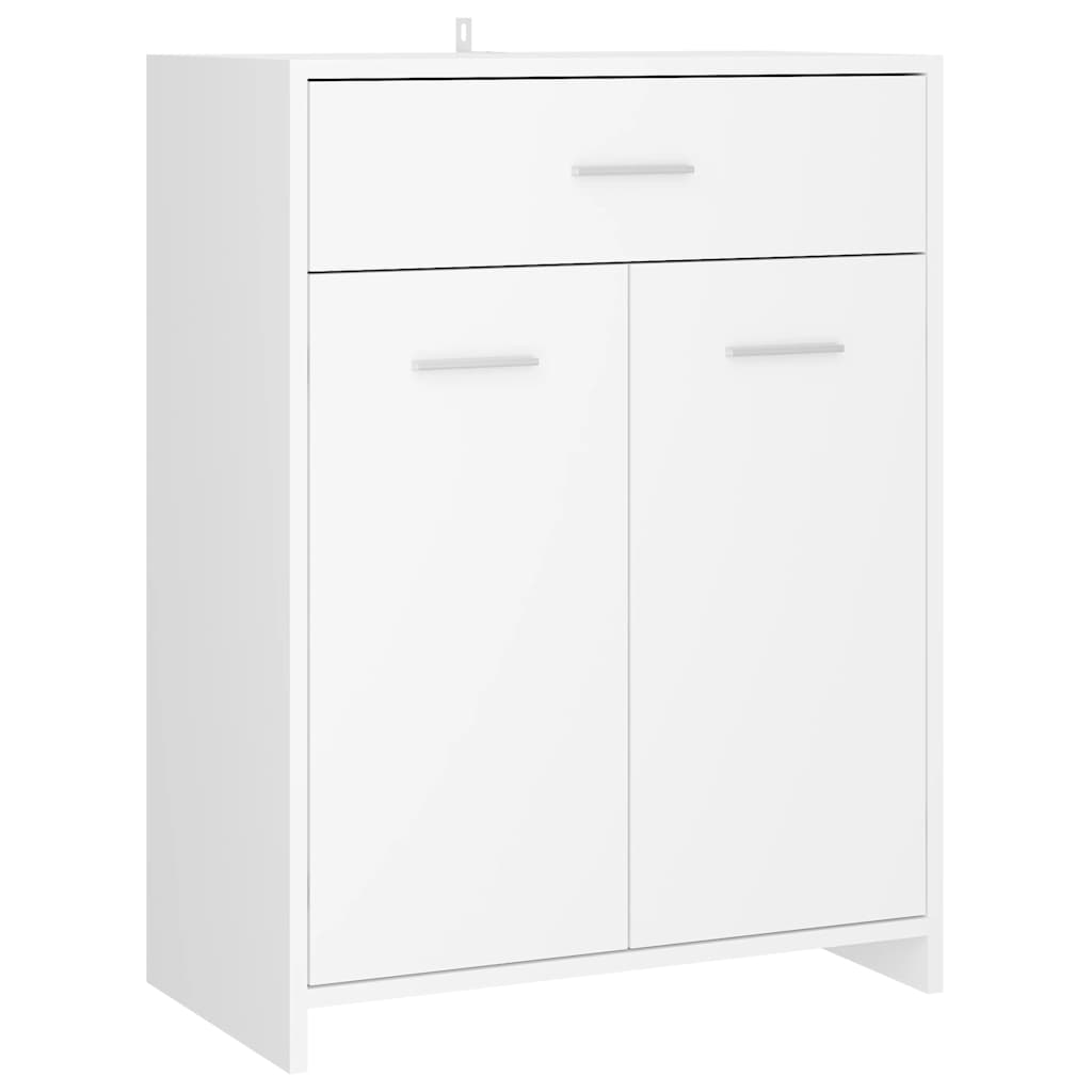 Baderomsskap hvit 60x33x80 cm konstruert tre