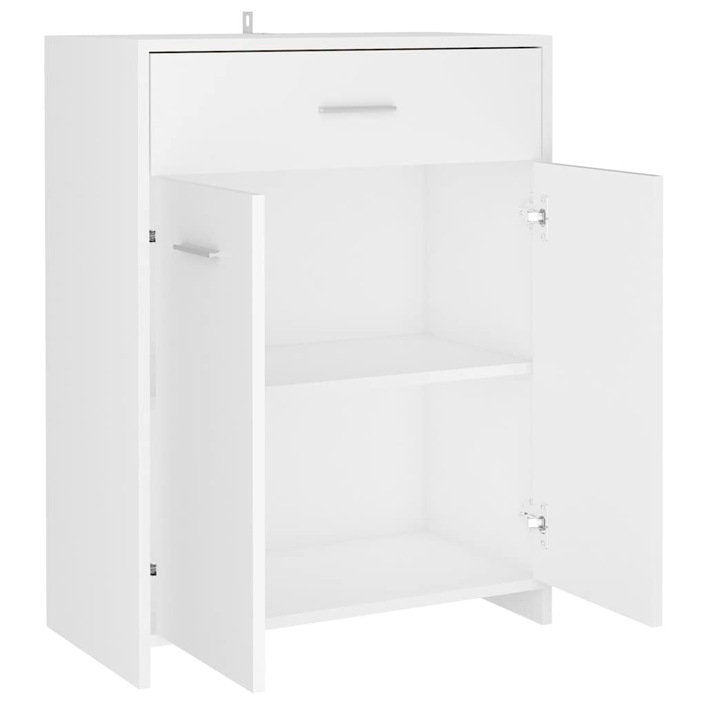 Baderomsskap hvit 60x33x80 cm konstruert tre