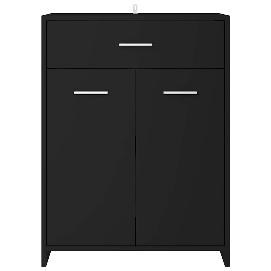Baderomsskap svart 60x33x80 cm konstruert tre