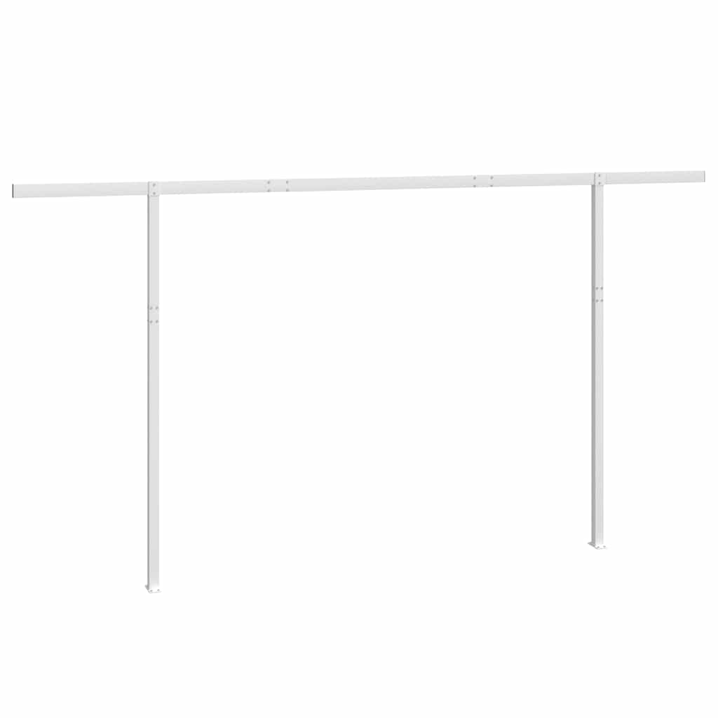 Markisestolpesett hvit 450x245 cm jern