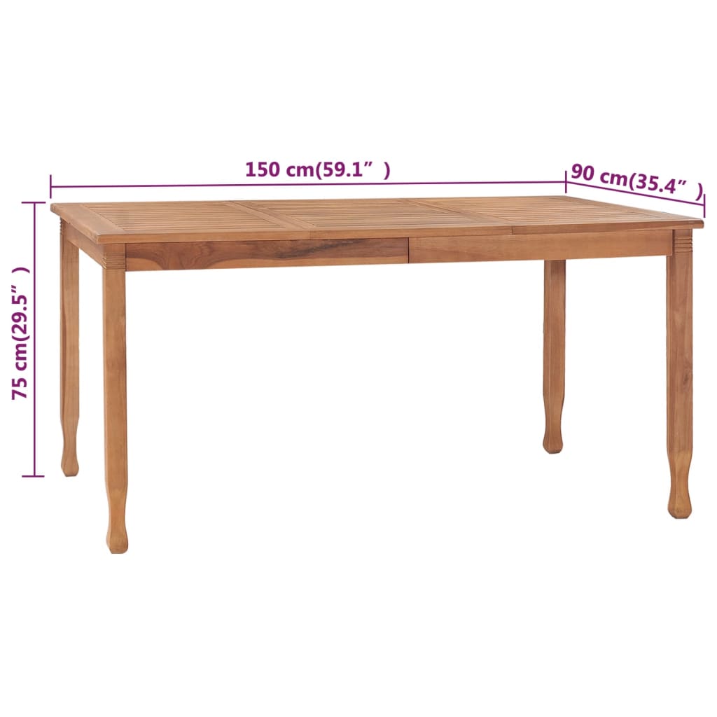 Hagespisestue 7 deler heltre teak