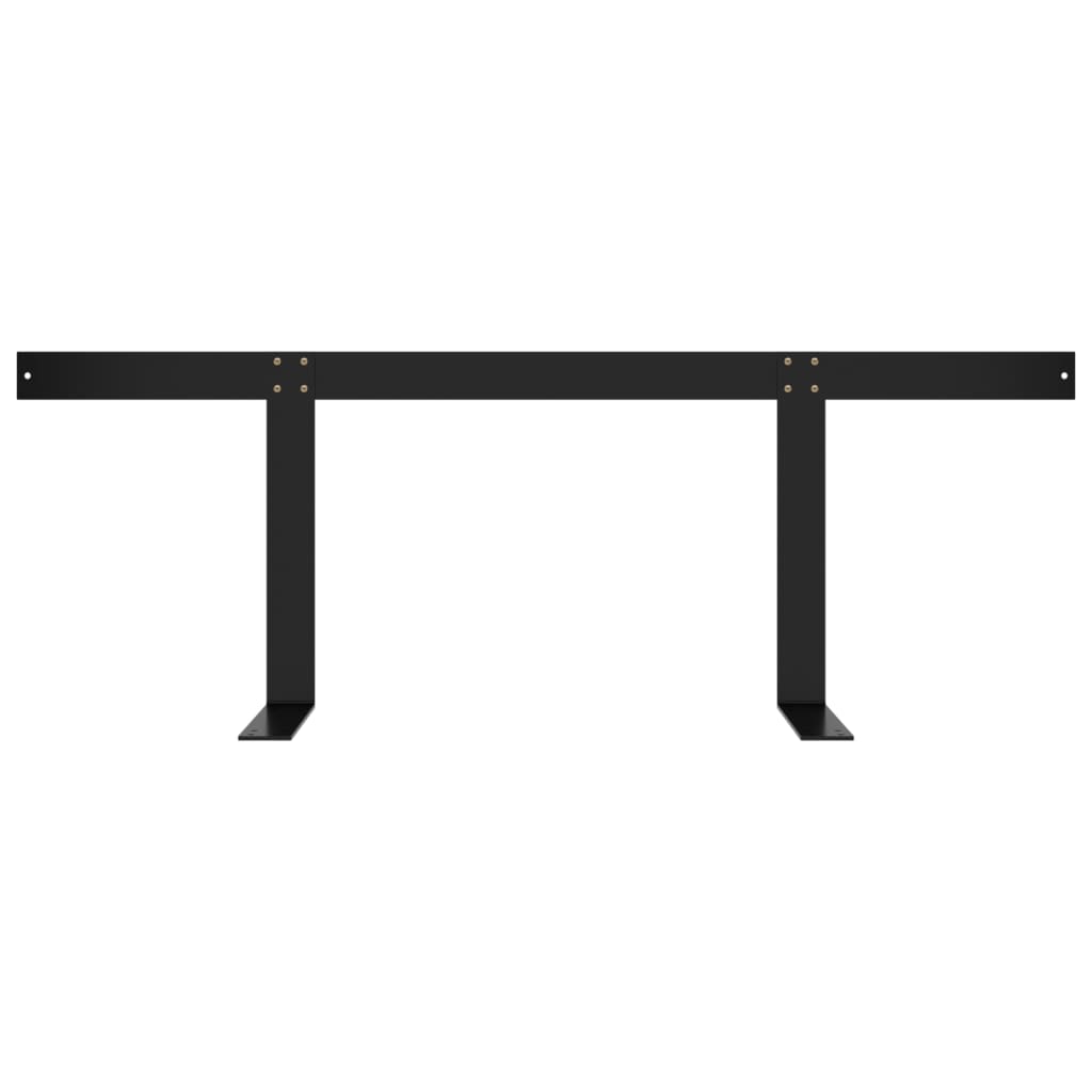 Ryggstøtte til pallesofa svart 110 cm jern