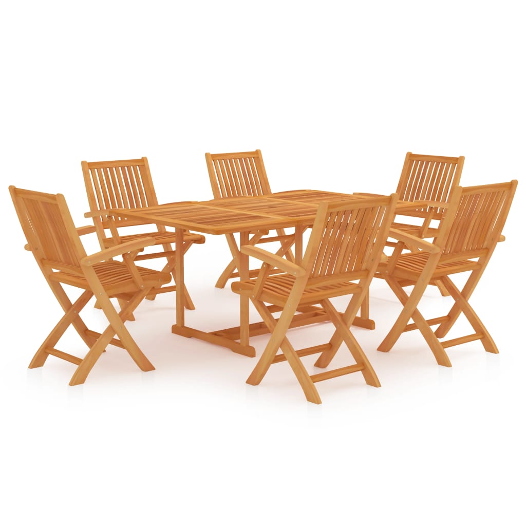 Utendørs spisestue 7 deler heltre teak