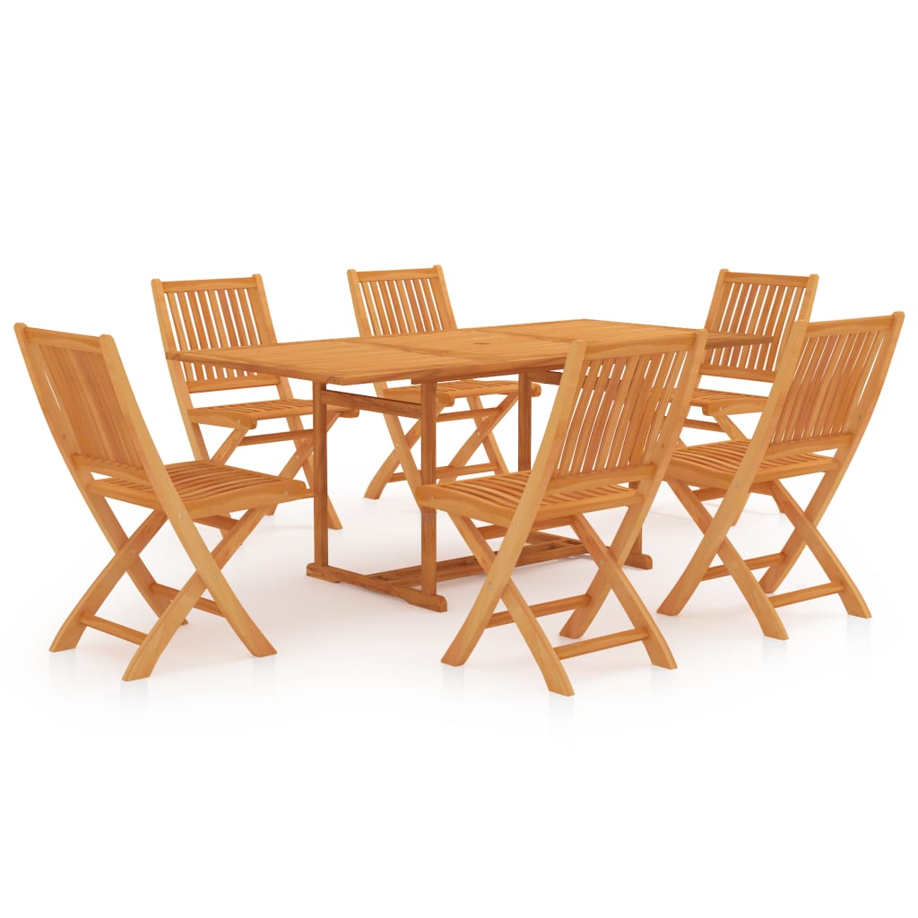 Utendørs spisestue 7 deler heltre teak