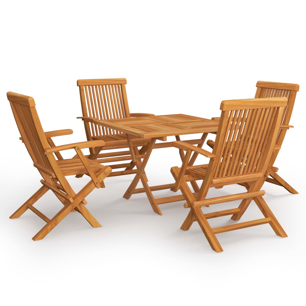 Utendørs spisestue 5 deler heltre teak
