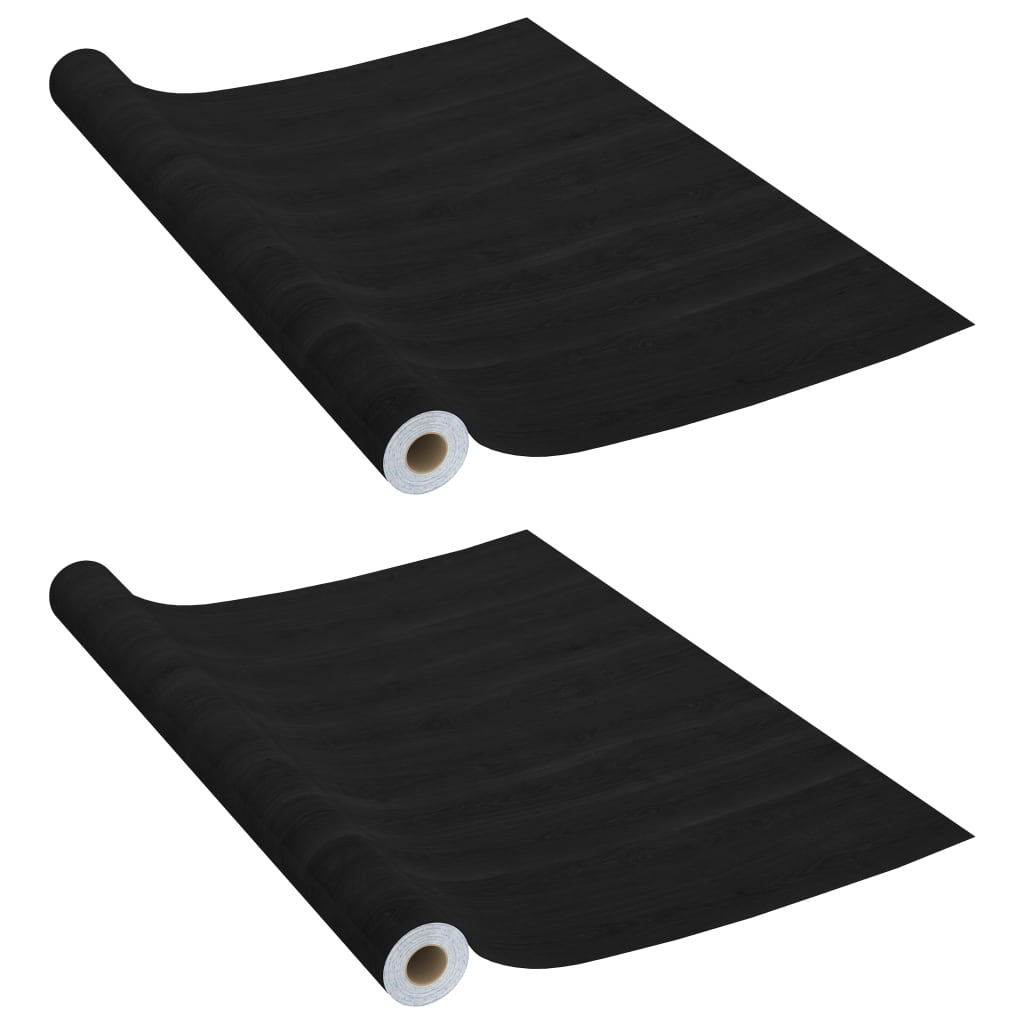 Selvklebende møbelfolier 2 stk 500x90 cm PVC mørk trefarge