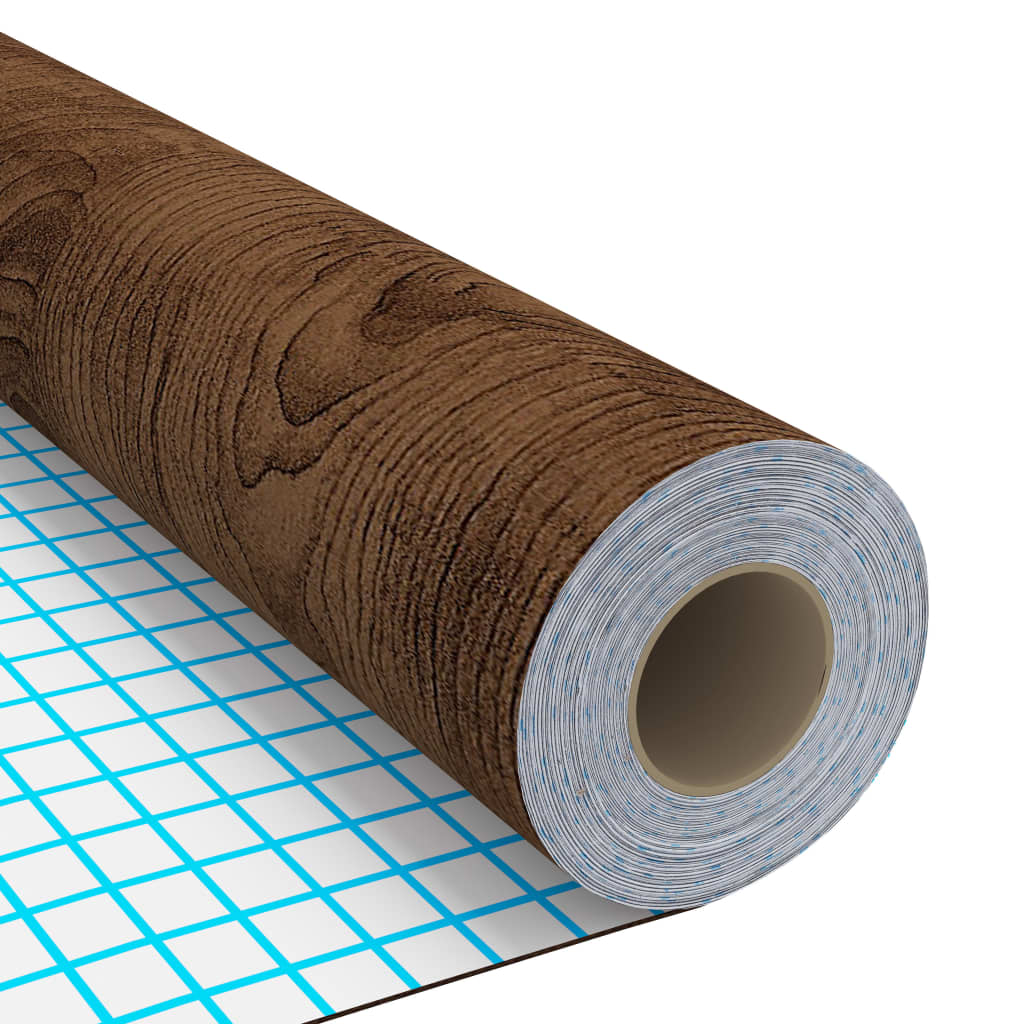 Selvklebende møbelfolier 2 stk 500x90 cm PVC mørk eikefarge