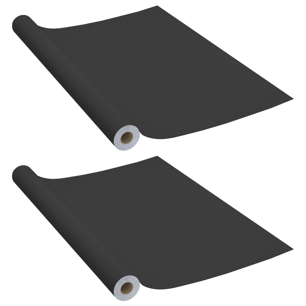 Selvklebende møbelfolier 2 stk 500x90 cm PVC svart